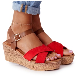 S.Barski Sandali con zeppa S. Barski GD-38 Rosso marrone