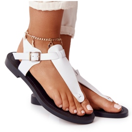 Sandali in pelle Infradito Big Star HH274702 Bianco