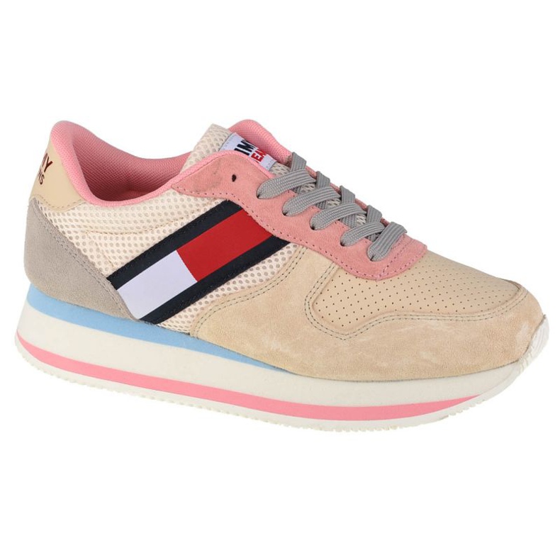 Tommy Hilfiger Jeans Flatform Runner W EN0EN01357-AA8 scarpe beige rosa