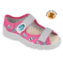Scarpe per bambini Befado 869Y152 rosa grigio