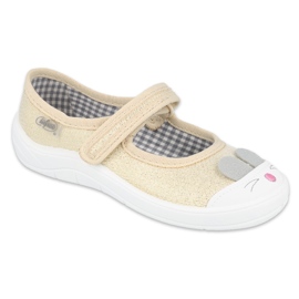 Scarpe per bambini Befado 208X047 beige d'oro