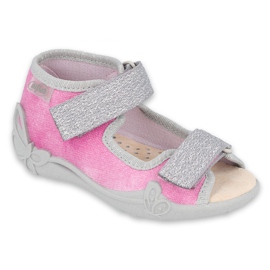 Scarpe per bambini Befado 342P034 rosa grigio