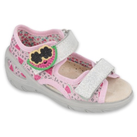 Scarpe per bambini Befado pu 065X152 rosa grigio