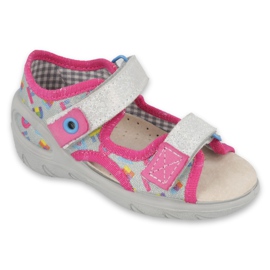 Scarpe per bambini Befado pu 065X149 rosa grigio