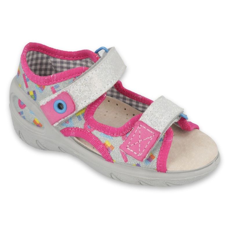 Scarpe per bambini Befado pu 065X149 rosa grigio