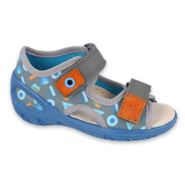 Scarpe per bambini Befado pu 065X160 blu grigio