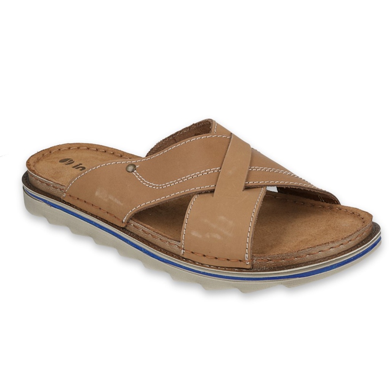 Pantofole Inblu scarpe da uomo 158M007 beige
