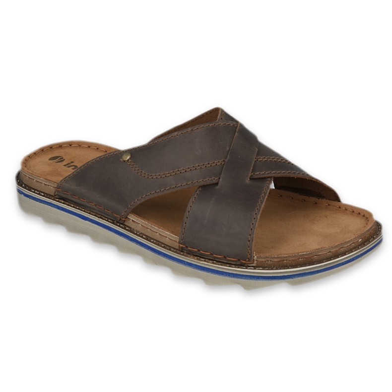 Pantofole Inblu scarpe da uomo 158M008 marrone
