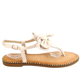 Infradito con fiocco beige N-102 Beige