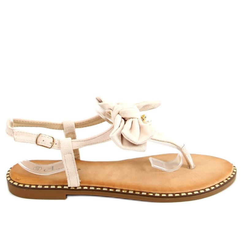 Infradito con fiocco beige N-102 Beige
