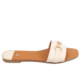 Pantofole da donna beige N-109 Beige
