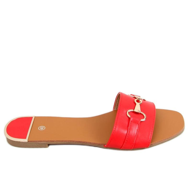 Pantofole rosse da donna rosse N-109 Red rosso