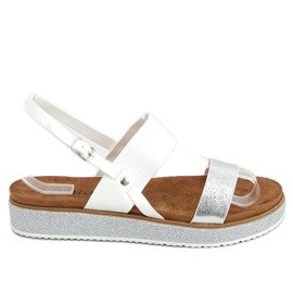 Sandali da donna bianchi 100-138SA-1 Bianco