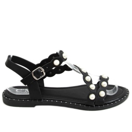 Sandali Neri con perle 55-55 Neri nero