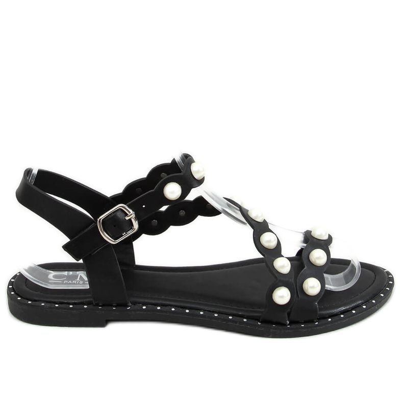 Sandali Neri con perle 55-55 Neri nero