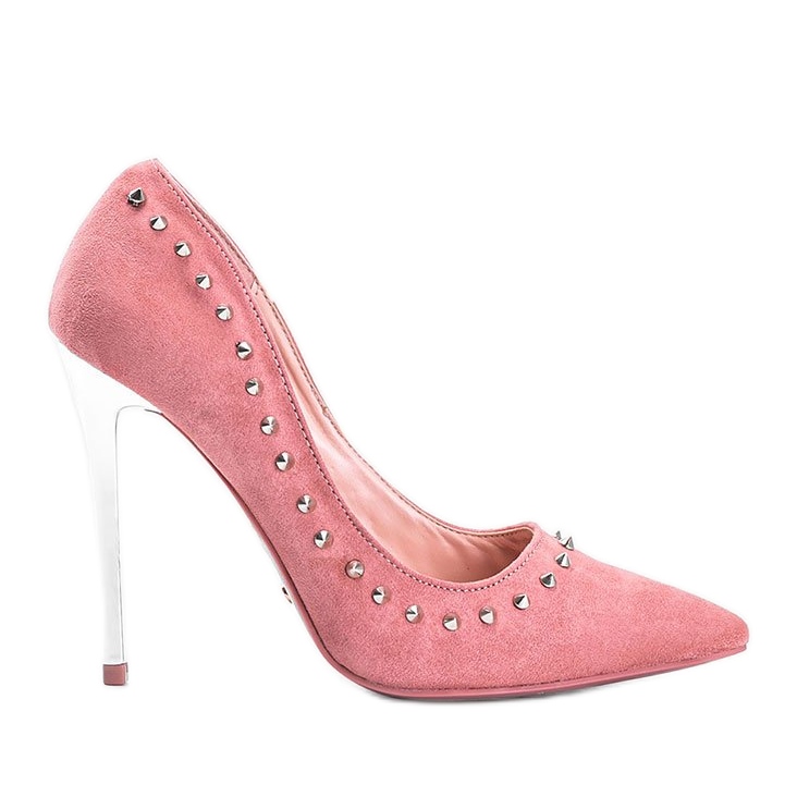 BM Tacchi alti rosa con borchie Mozzafiato