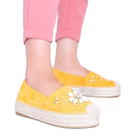 Espadrillas senape su una spessa suola Mrs Nicki giallo