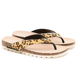 Infradito Su Cork Lu Boo Leopard marrone