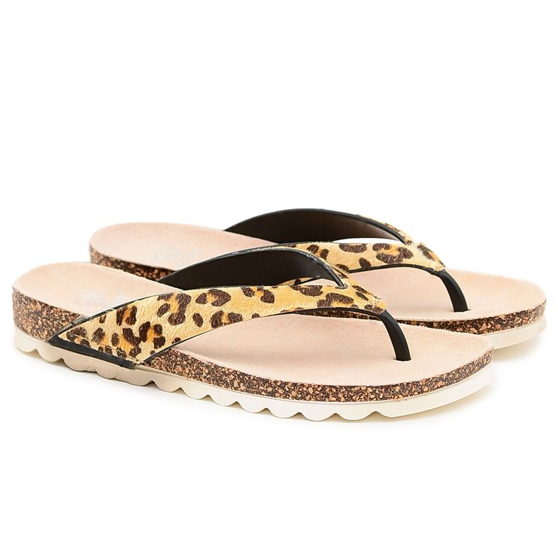 Infradito Su Cork Lu Boo Leopard marrone