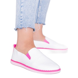 Sneakers bianche traforate slip on Island Alex bianco