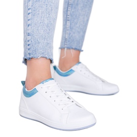 Sneakers olografiche Madalynn bianche e blu bianco