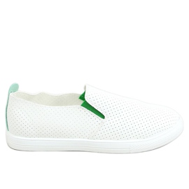Sneakers slip-on bianche LA45 Verde bianco