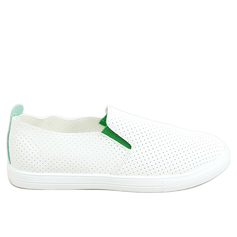 Sneakers slip-on bianche LA45 Verde bianca