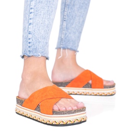 Pantofole arancioni con suola decorativa Riri arancia