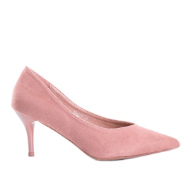 Décolleté rosa su tacco Snake