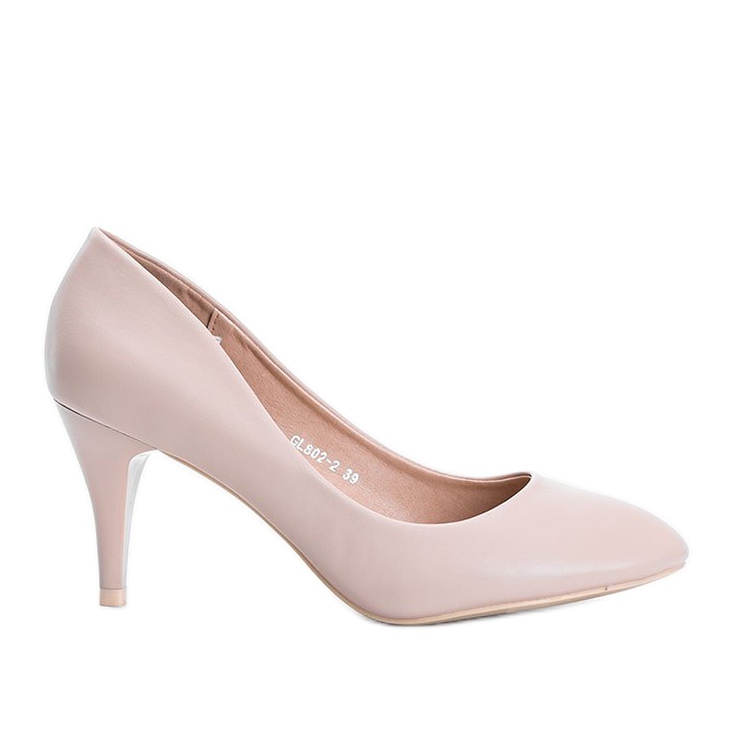 Décolleté beige su tacco Dela