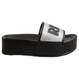 Small Swan Pantofole con plateau ricche nero