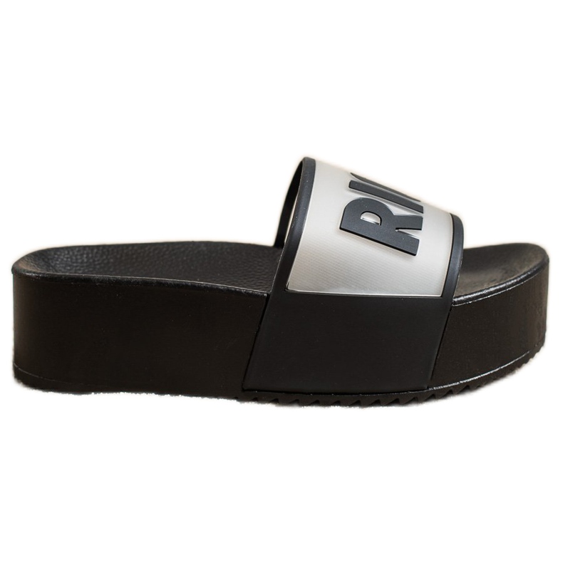 Small Swan Pantofole con plateau ricche nero
