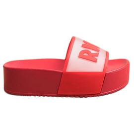 Small Swan Pantofole con plateau ricche rosso