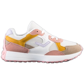 SHELOVET Scarpe da ginnastica colorate bianco multicolore