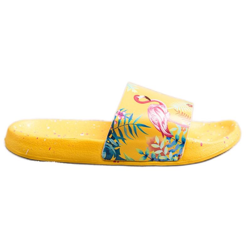Bona Infradito alla moda con fenicottero giallo