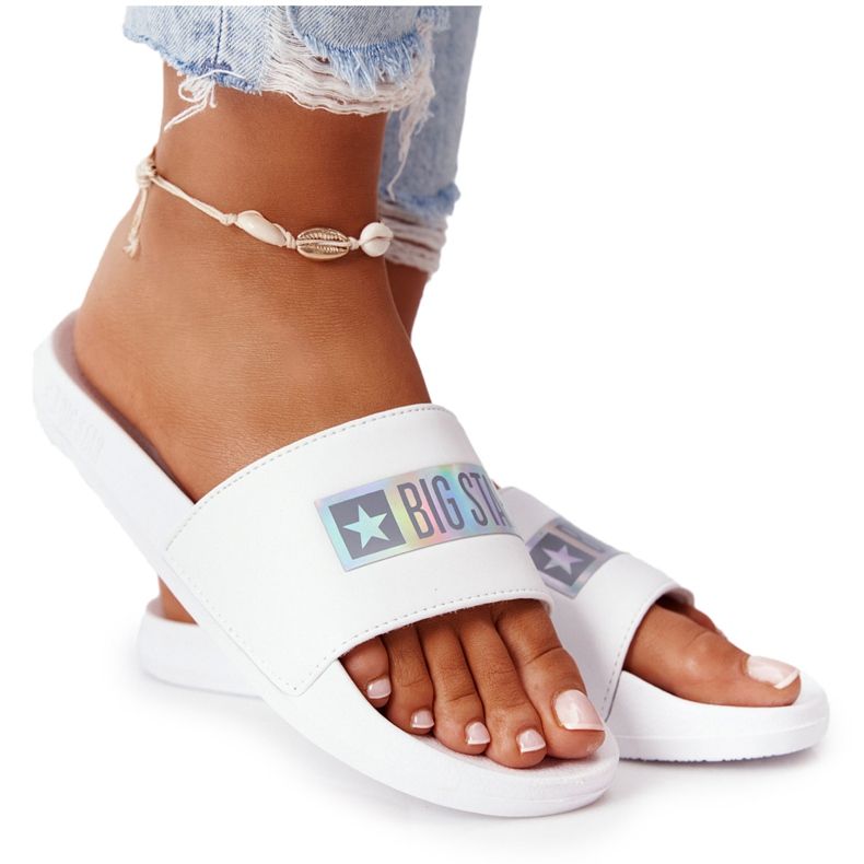 Pantofole da donna Big Star HH274A035 Bianco bianca