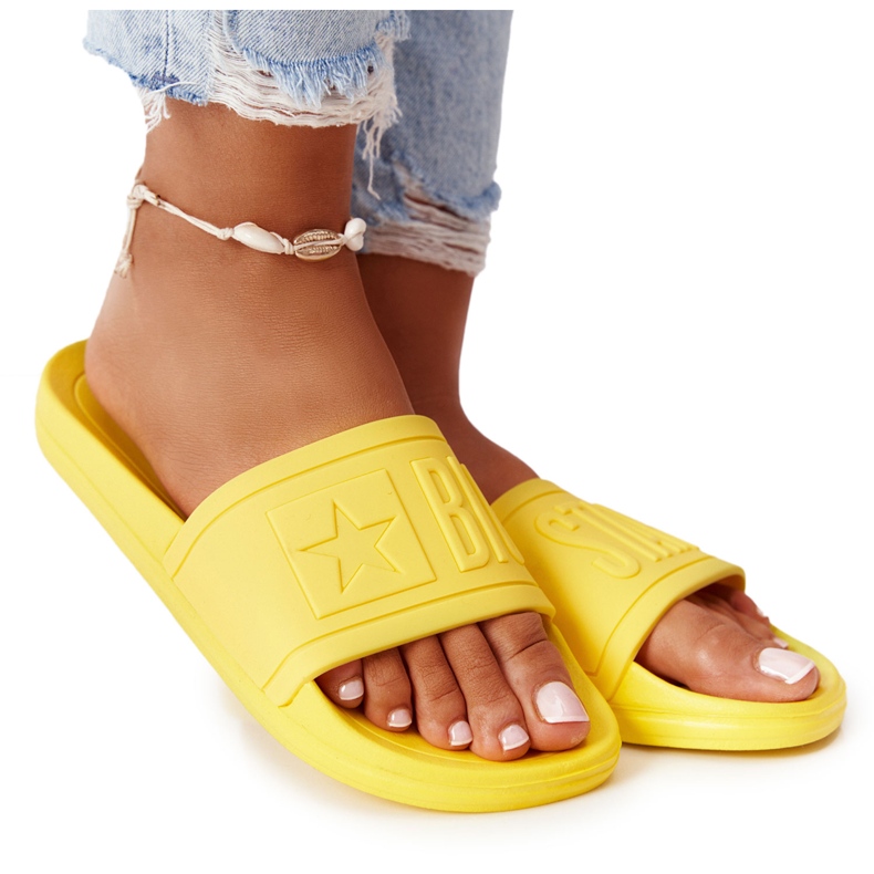 Pantofole da donna Big Star HH274A040 Gialle giallo