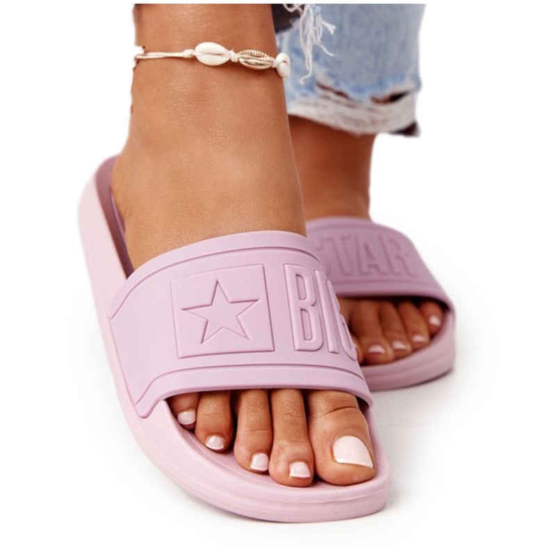Pantofole da donna Big Star HH274A041 Rosa cipria