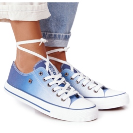 Sneakers da donna Big Star HH274129 Ombre Navy Blue bianca blu navy