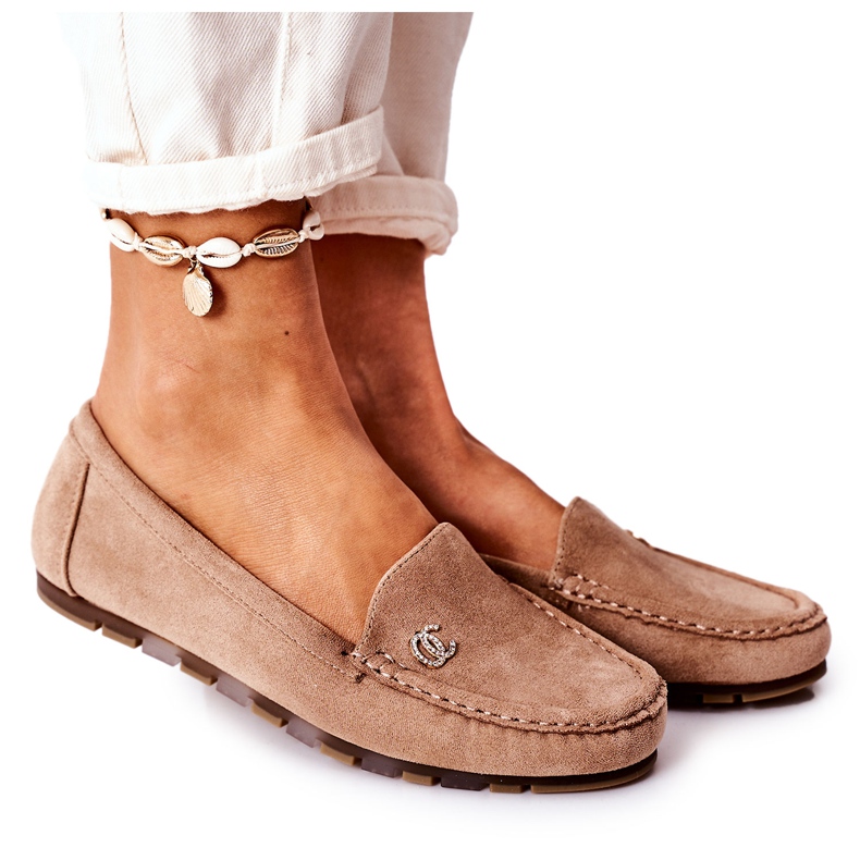 PS1 Mocassini Donna Scamosciati Marrone Chiaro Madelyn beige