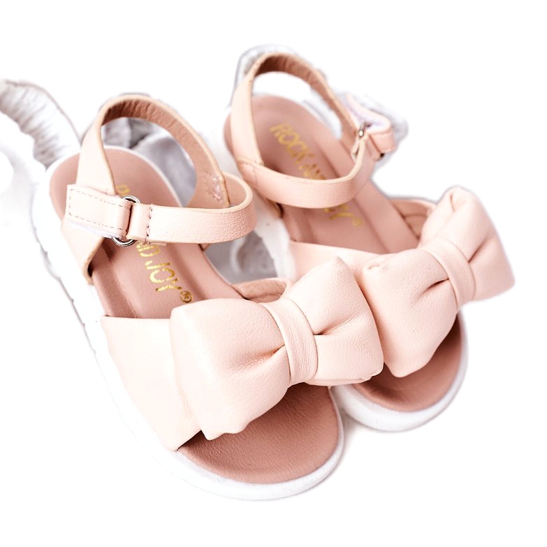 FR1 Sandali Per Bambini Con Fiocco Rosa Abbie