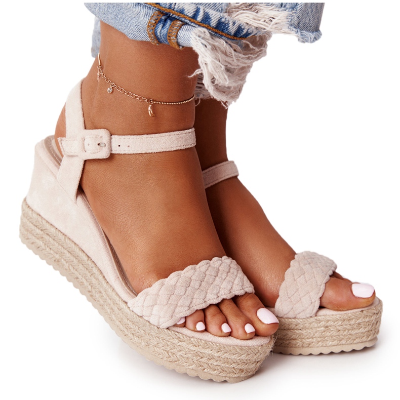 PS1 Sandali con zeppa Baleari beige