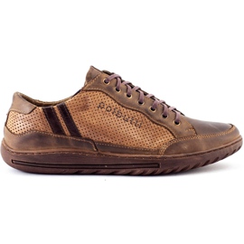 Polbut Scarpe casual da uomo marroni JOK31 marrone