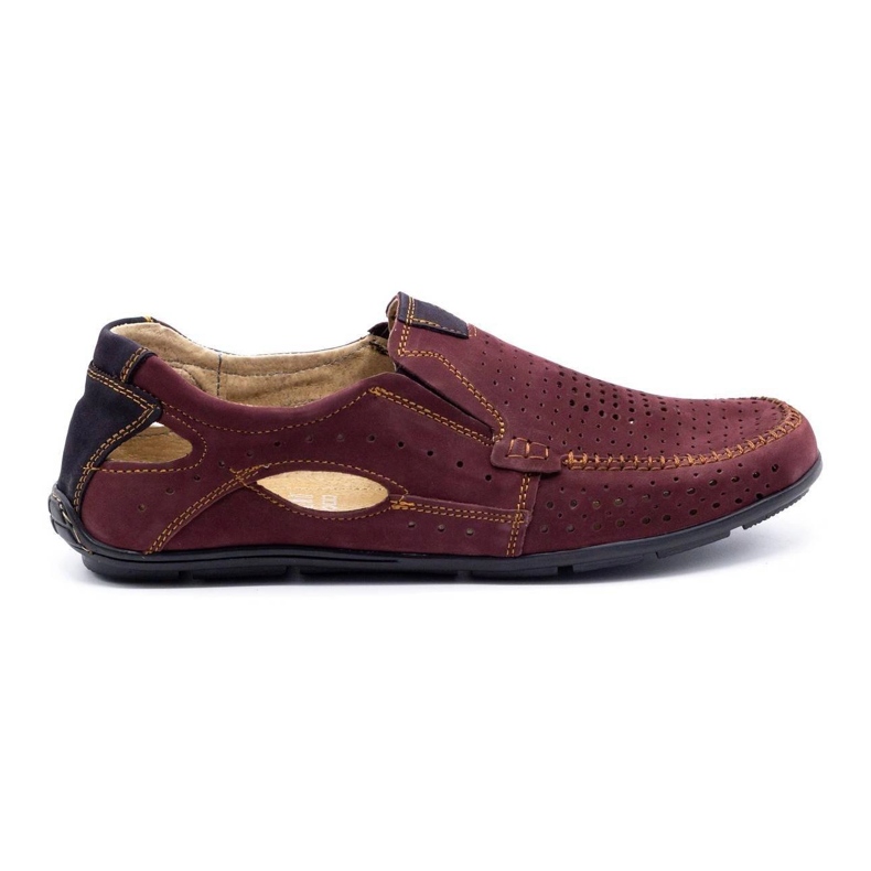Olivier Scarpe uomo mocassini 91K estate bordeaux rosso