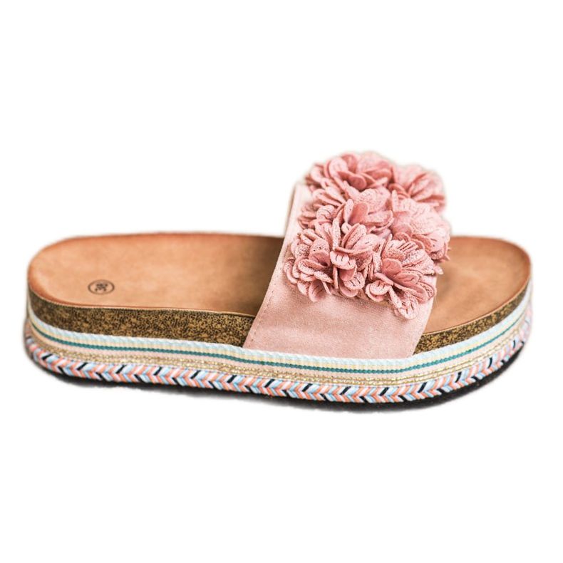 SHELOVET Pantofole Sulla Piattaforma Con Ornamento rosa