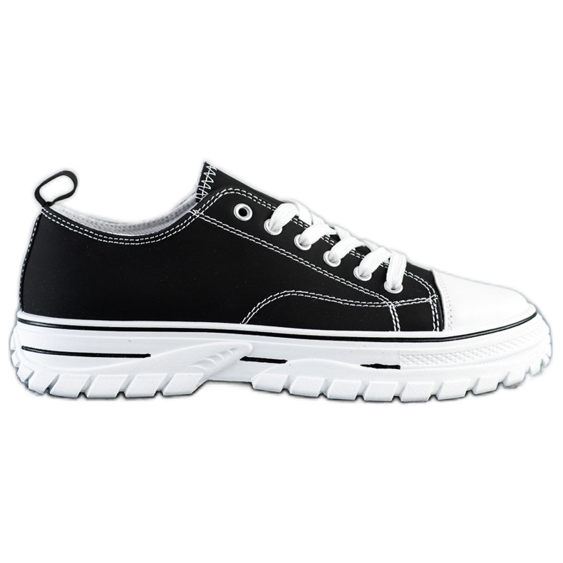 SHELOVET Sneakers Con Ecopelle Sulla Piattaforma nero
