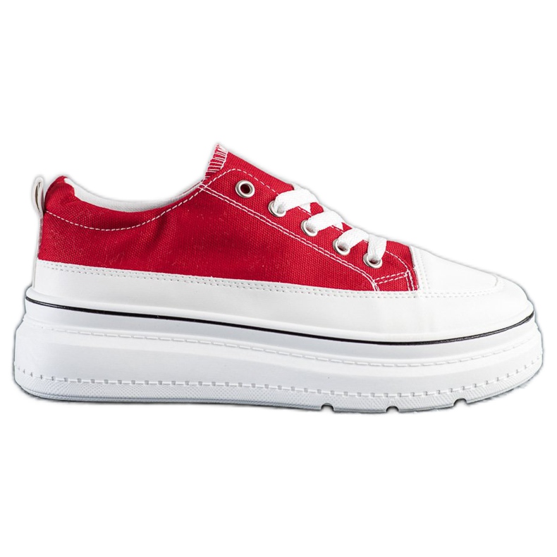Seastar Sneakers alla moda sulla piattaforma rosso