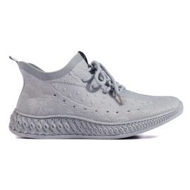 SHELOVET Sneakers in tessuto grigio