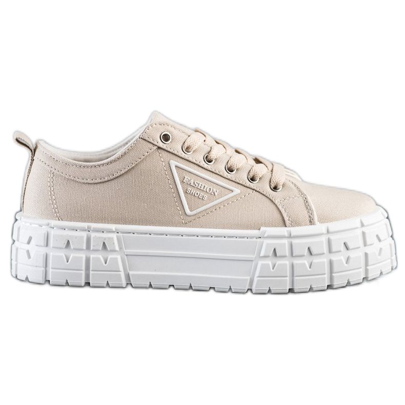 Goodin Scarpe da ginnastica beige alla moda marrone