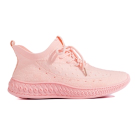 SHELOVET Sneakers in tessuto rosa